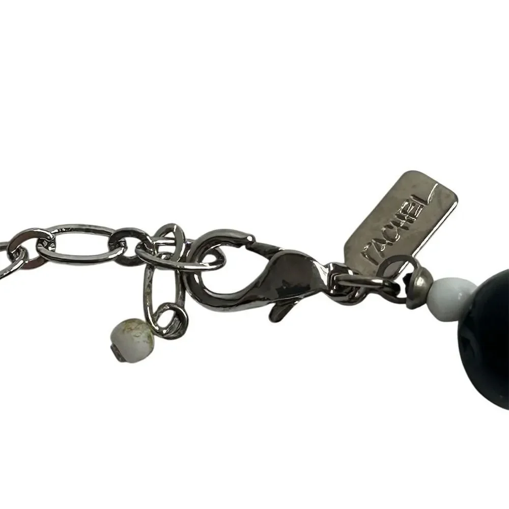 Rachel Black Beaded‎ Necklace Adjustable Chain Clasp Gift